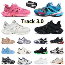 with Box Luxury Track 3.0 Designer Running Shoes Sneakers Black White Green Transparent Nitrogen Crystal Outsole 17FW Shoe Men Women LED Trainers 35-45