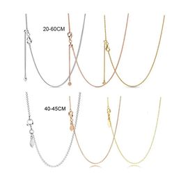 Pendants HQD Basic Real 925 Sterling Silver Loose Chain For Women Necklace Chocker Fit Original Charm Bead Jewellery Making Pendant 2023