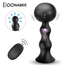 Inflatable Prostate Massager Butt Anal Plug Remote Control Anal Vibrators Anus Stimulation Swell Sex Toys for Men Gay Shop S08249488429