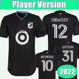 espnsport 2022 Minnesota Player Version Mens Soccer Jerseys REYNOSO DIBASSY LODEIRO TRAPP Home United Football Shirt Short Sleeve Uniforms