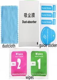 Cleaning clothes Wet and Dry 2 in 1 of Wipes DustAbsorber Guide Sticker for Cellphone LCD Tempered Glass Screen Protector Alcohol9200455