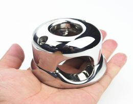 10 Sizes Stainless Steel Cockrings Scrotum Weight Pendant Penis Restraint Locking Ring Cock Cage Chastity Devices Sex ToyBB664467879