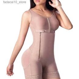 Waist Tummy Shaper Women Fajas Colombianas Front Hooks Closure Waist Body Shaper Tummy Slimming Shapewear with Bra Underwear Q240110