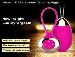 Leten Vaginal Balls Vibrator Strong Vibration Bullet Remote Control Vibrating Eggs Sex Goods Products Sex Erotic Toys for Women Y18392458