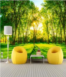 wallpapers for bed room custom 3d wallpaper living room Green forest landscape po wallpaper9709367