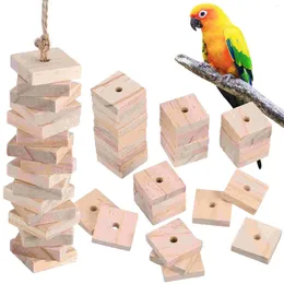 Other Bird Supplies 100pcs Parrot Chewing Blocks Wood Chips Diy Craft Cage Accessories