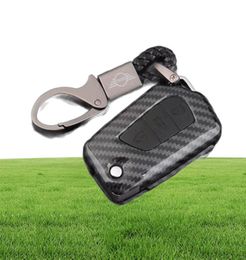 Keychains Car Styling Leather Metal Emblem Key Ring Keychain For MINI Cooper S F56 R56 R53 R50 Accessories With Logo Ring19794654