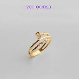 Fashion Ring Carter Ladies Rose Gold Silver Lady Rings Designer jewelry for sale plated copper Korean simple three ring nail opening female With Original Box