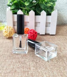 10G Nail Polish Bottle Square Glass Bottle with Brush Empty Nail Enamel Vial Manicure oil packing Bottle8311063