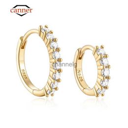 Stud CANNER s925 Sterling Silver D Colour Moissanite Hoop Earrings Asymmetric Earrings For Women Wedding Jewellery Gift Pendientes Aros YQ240110