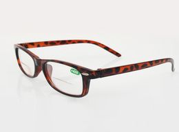 Retro Classic Women Men Flex Spring Hinge Resin Lens Bifocal Reading Glasses Leopard Frame Eyewear Diopter 10 40 20PcsLot8804746