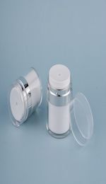 15ml 30ml 50ml Cosmetic Jar Empty Acrylic Cans White Vacuum Bottle Airless Refillable Container Press Lotion Pump7451614