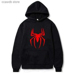 Men's Hoodies Sweatshirts 2023 Sporty Cotton top New Men's Hoodie Street Fashion Spider Print Sweatshirt Fleece Hoodie Ladies Casual Funny Loose Hoodie T240110