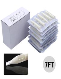 Tattoo Needle Nozzles Tips 7FT Flat 50pcs Disposable Tattoo Plastic Tips2702709