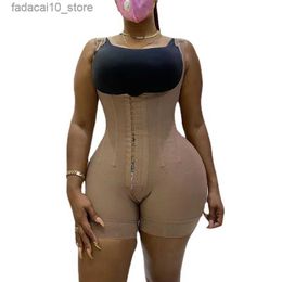 Waist Tummy Shaper 9 Bones Fajas Colombianas women Shapewear Bodysuit Hook Eye Closure Tummy Control Adjustable Crotch Open Bust Gaine Amincissante Q240110