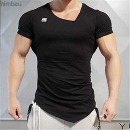 Men's T-Shirts Quick Dry Sport Shirt Men Slim Fit Compression Top Short Sleeve O-neck Men Running T-Shirts Gym Training SportswearL240110