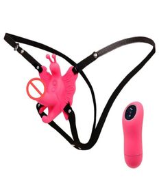 BAILE 30 Speed Remote Control Butterfly Vibrator Strap On Harness Adult Erotic Sex Toy Hidden Masturbation Orgasm Massager3493235