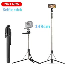 Monopods FANGTUOSI 1490mm Big Bluetooth Wireless Selfie Stick Tripod Foldable Monopod For smartphones For Gopro 6 5 Sports Action Cameras