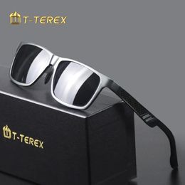 Sunglasses Tterex Sunglasses Men Polarised Antiglare Lens Uv400 Aluminium Magnesium Square Frame Sport Sun Glasses for Driving Fishing