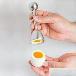 Other Kitchen Dining Bar 100Pcs Special Stainless Steel Egg Opener 304 Eggshell Topper Cutter Accessories Cooking Tool Drop Deliv Dh8Ah