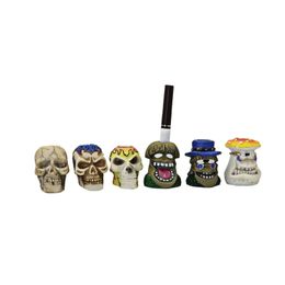 Skull Ceramic Cigarette Snuffers Instant Mini Extinguisher Suit Ashtray Holder Container Ash Tobacco Smoking for Home Outdoor Indoor BJ