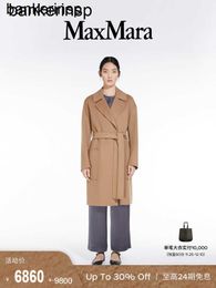 Alpaca Coat Maxmaras Wool Coat Same Material ((End Selection) MaxMara 2023 Autumn/Winter Mid length Woollen 9016023906