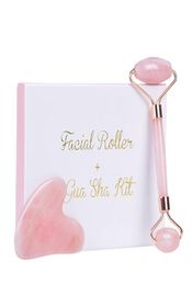 Slimming Face Massager Rose Quartz Roller Natural Jade Facial Massage Roller Stone Skin Massage Face Massager Lifting Tool SSSSS7294525