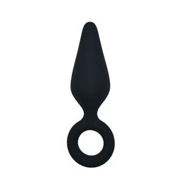 RomeoNight Beginner039s Cone Style Anal Sex Toys Silicone Waterproof Butt Plug w Handle Ring Unisex Erotic Adult Sex Toys q11068428581