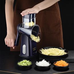 Multifunction Veggie Chopper Kitchen Tools Manual Drum Grater Food Shredder Potato Fruit Slicer Vegetable Cutter Meat Grinder 240110