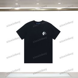 xinxinbuy 2024 Men designer Tee t shirt Pin Letter embroidery 1854 women black white Grey blue red XS-3XL