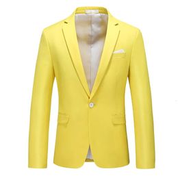 Plus Size 6XL-M Men Solid Suit Jackets Casual Business Formal Blazer Jacket Fashion Mens Formal Wedding Party Blazers 240110