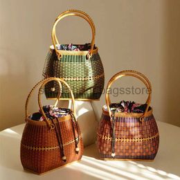 Totes Pure handmade basket exotic style storage picnic travel hand woven bamboo handbagstylishhandbagsstore