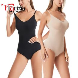 Flarixa Bodysuit Shapewear Women Full Body Shaper Tummy Control Slimming Sheath Butt Lifter Push Up Thigh Slimmer Abdomen Shaper 240109