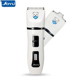 JOYU Dog Clipper Pet Electric Hair Clippers Grooming Haircut Trimmer Shaver Set Pets Cordless Rechargeable Professional Low Noice