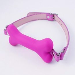 Silicone Bondage Slave Dog Bone Mouth Gag Ball Adult Game Couple Sex Role Play Kit Harness Fetish Restraint Toy6464998