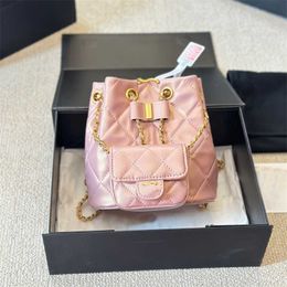 Women Backpack Mini Drawstring Bun Mother Shiny Bottom Large 7a Calf Leather Comfortable Retro Exquisite Small Book Bag Tote Shoulder