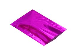 100pcs 6x9cm Mini Purple Open Top Aluminium Foil Food Grade Packaging Bags Heat Sealable Mylar Pouch Bag for Dried Coffee Powder Va5298815