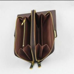 2021 Handy Double zipper Card Pocket Wallet Pouch Zippy Coin Holder With Classic Men Coin Fashion Holders Credit Slim Bank Women P292d