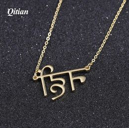 Necklaces Customised Name Necklace With HIndi Language Stainless Steel Nameplate Necklace Handmade Gift for Women Choker Fashion Jewlery