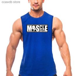 Men's Tank Tops Muscleguys Summer Fitness Tank Top Men Bodybuilding Shirt Gym Clothing Mens Cut Off Vests Mesh Singlets Sports Tops T240110