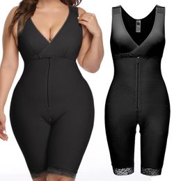 Waist Trainer Plus Size Full Body Shaper OverBust Trimmer Seamless Tummy Control Shapewear Bodysuit Thigh Slimmer Butt Lifter 240109