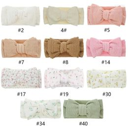 Hair Accessories Big Bow Bands Crepe Bowtie Headband High Stretch Headbands Baby