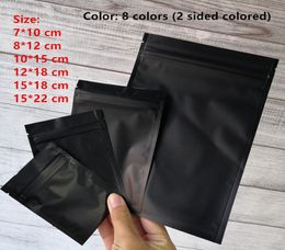 Plastic mylar bags Aluminium Foil Zipper Bag for Long Term food storage and collectibles protection 8 Colours two side colored9652102