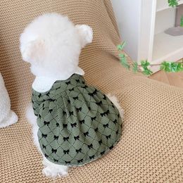 Dog Apparel Lace Collar Dress Cat Puppy Clothes Winter Pet Shih Tzu Maltese Yorkie Bichon Schnauzer Poodle Pomeranian Clothing