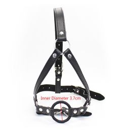 BDSM Bondage Sex Toys SM Slave Head Harness Gag Leather Open Mouth O Ring Apertural Plug Oral For Couples Adults Games Sexual Prod7171564