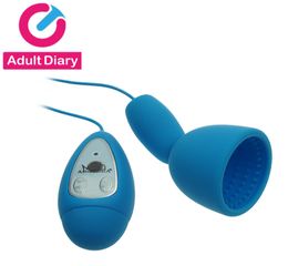 Adult Diary 10 Speeds Male Masturbator Cup Silicone Glans Vibrator Penis Ring Sex Toys For Men Stamina Trainer Chastity Device Y182487214