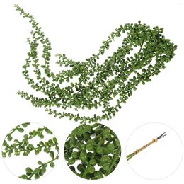Decorative Flowers 3pcs Fake String Of Pearls Lifelike Plant Indoor Hanging Vine Faux