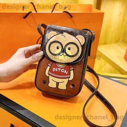 Shoulder Bags BeiBaoBao Brand Mobile phone bag for women crossbody bag for Girl Luxury women shoulder bag Female messenger bag cute bear purse T240110