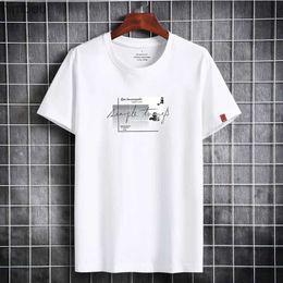 Men's T-Shirts 2022 Newest T Shirt for Men Clothing Fitness White O Neck Man T-shirt for Male Oversized Print S-6XL Men T-shirts Anime ShirtL240110