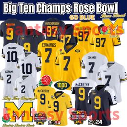 2024 Champs Rose Bowl 1000wins Sainristil Roman Wilson Donovan Edwards Custom Loveland Mason Graham Brady McCarthy McGregor Zinter Football Jerseys